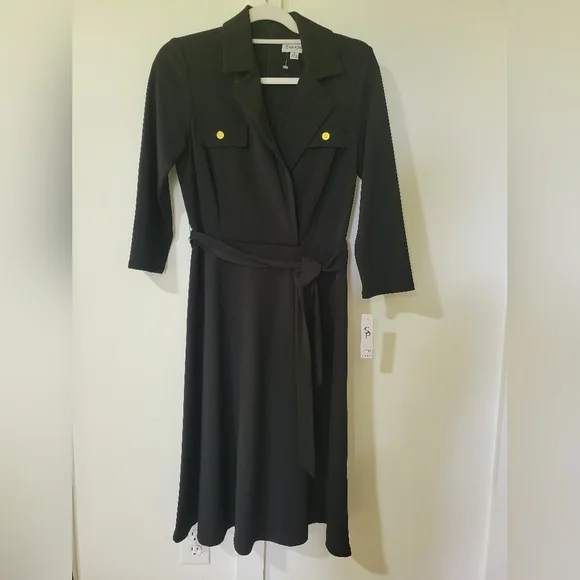 Shelvy Palmer Black Belted Dress - Picture 6 of 16